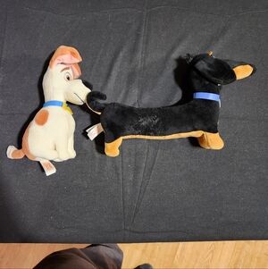 Plush Dog Toy Set Secret Life Of Pets - Black and Tan